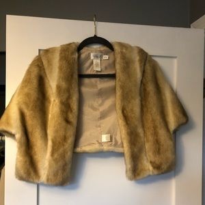 Eliza J faux fur shawl